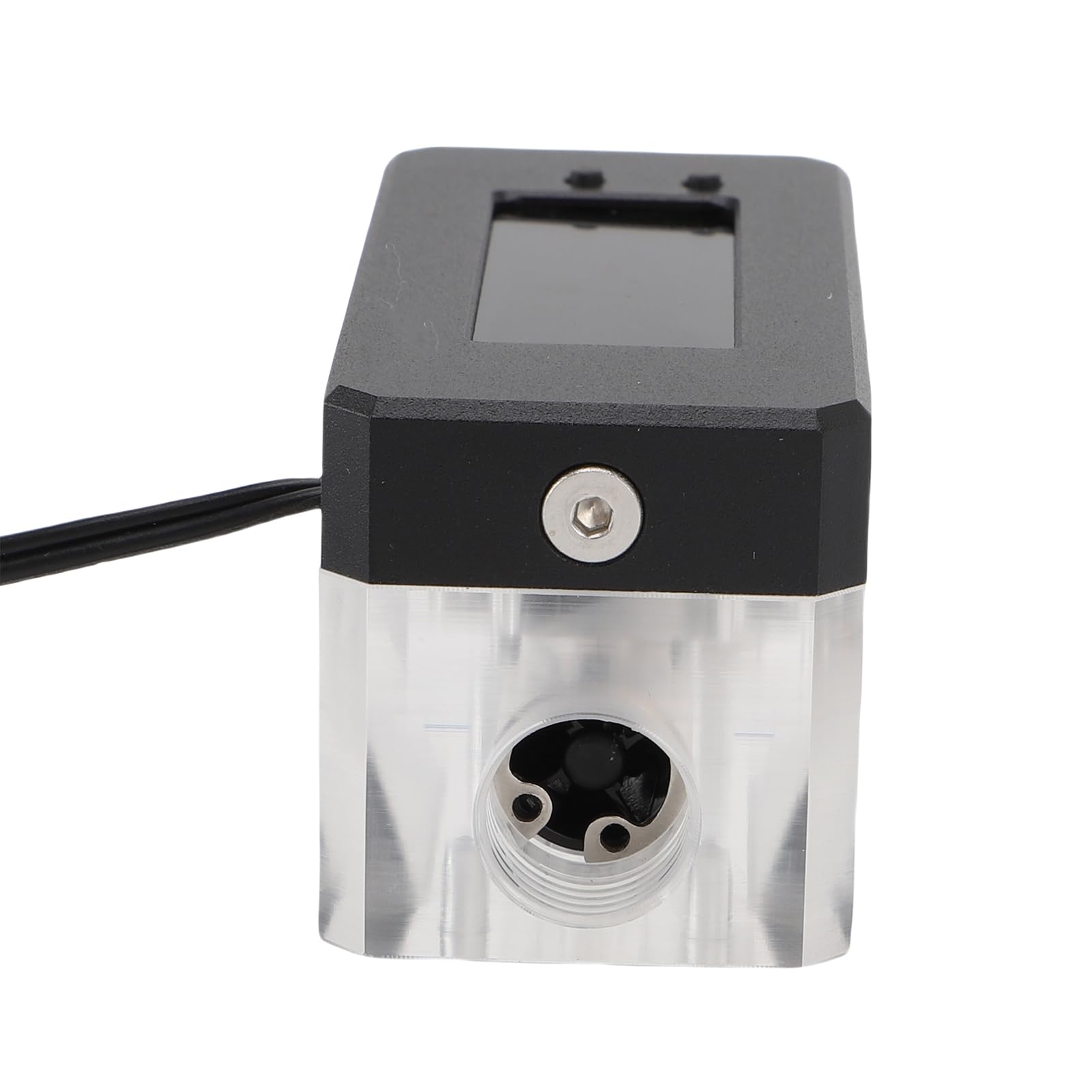 LICAEVEY Aluminiumlegierung und Acryl -Digitalflussmesser Alarm mit Temperaturüberwachung, Hohe und Niedrige Drehzahlwarnungen für PC -Wasserkühlsysteme (12 Bis 24 V)