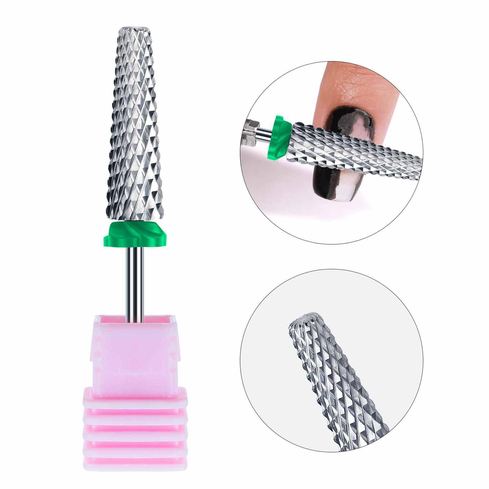 Set mit 4 Nagelbohrern, Maniküre-Bit, Nagelfräser, Nagelfräser, Nagelbohrer, für Maniküre, Pediküre, Salon, Heimgebrauch
