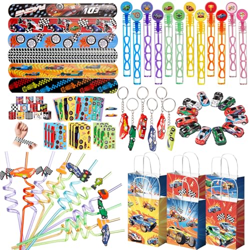 Vanblue Race Car Party Favors Hot Car Themed Birthday Party Decoration Racing Party Supplies Gift for Boy Kids Treat Gift Bags Stuffers Pinata Filler Classroom Rewards