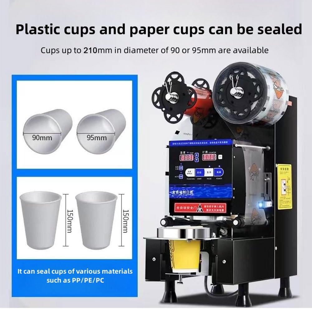 Amazon｜全自動カップシール機、90/95MM商業カップシーラー400