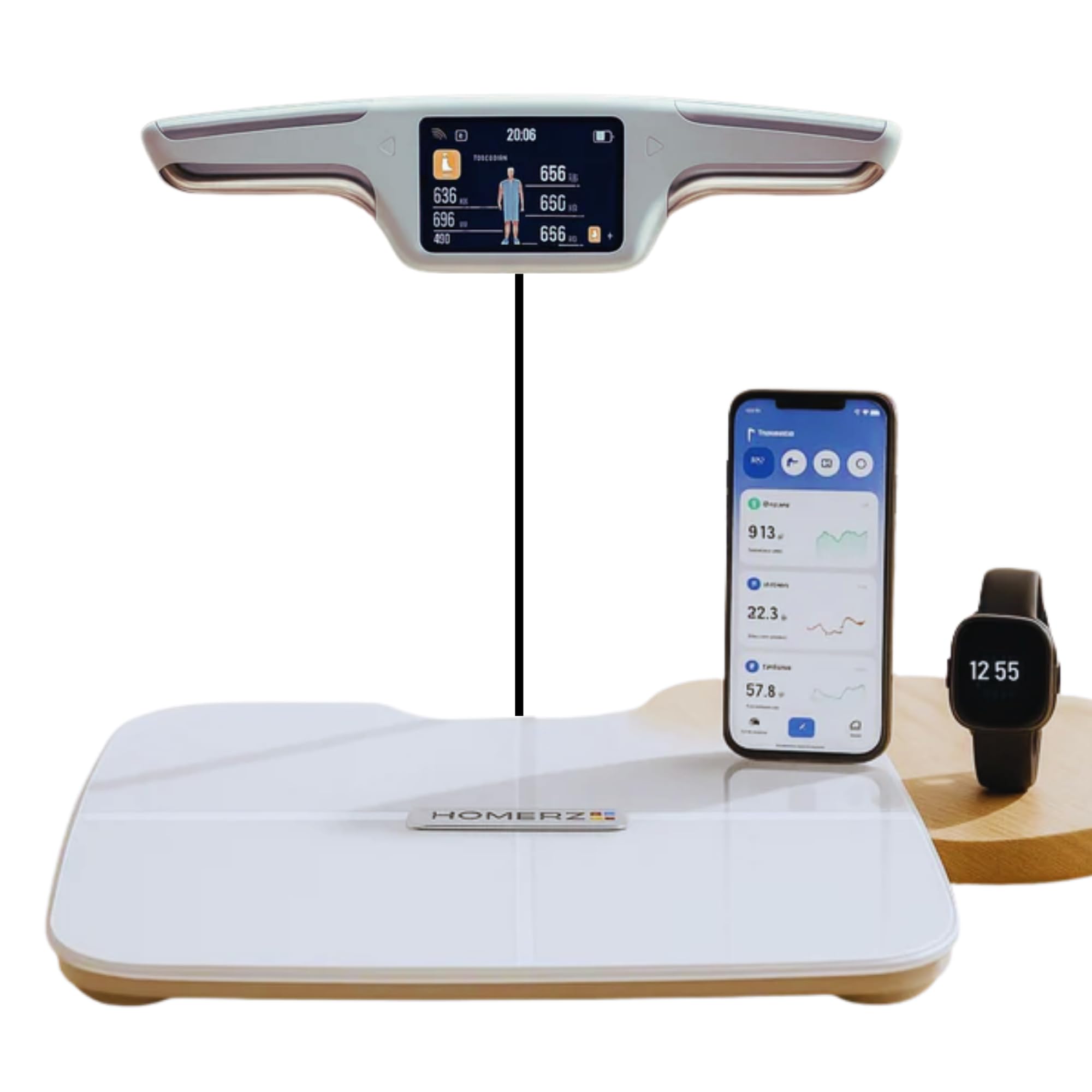 Pro Smart Scale, Body Fat Scale with 56 Body Measurements, Suitable for FSA/Hsa, Digital Body Weight Scale, 8 Electrodes, Dual Frequency, Imc, Muscle Mass, Wi-Fi/Blue