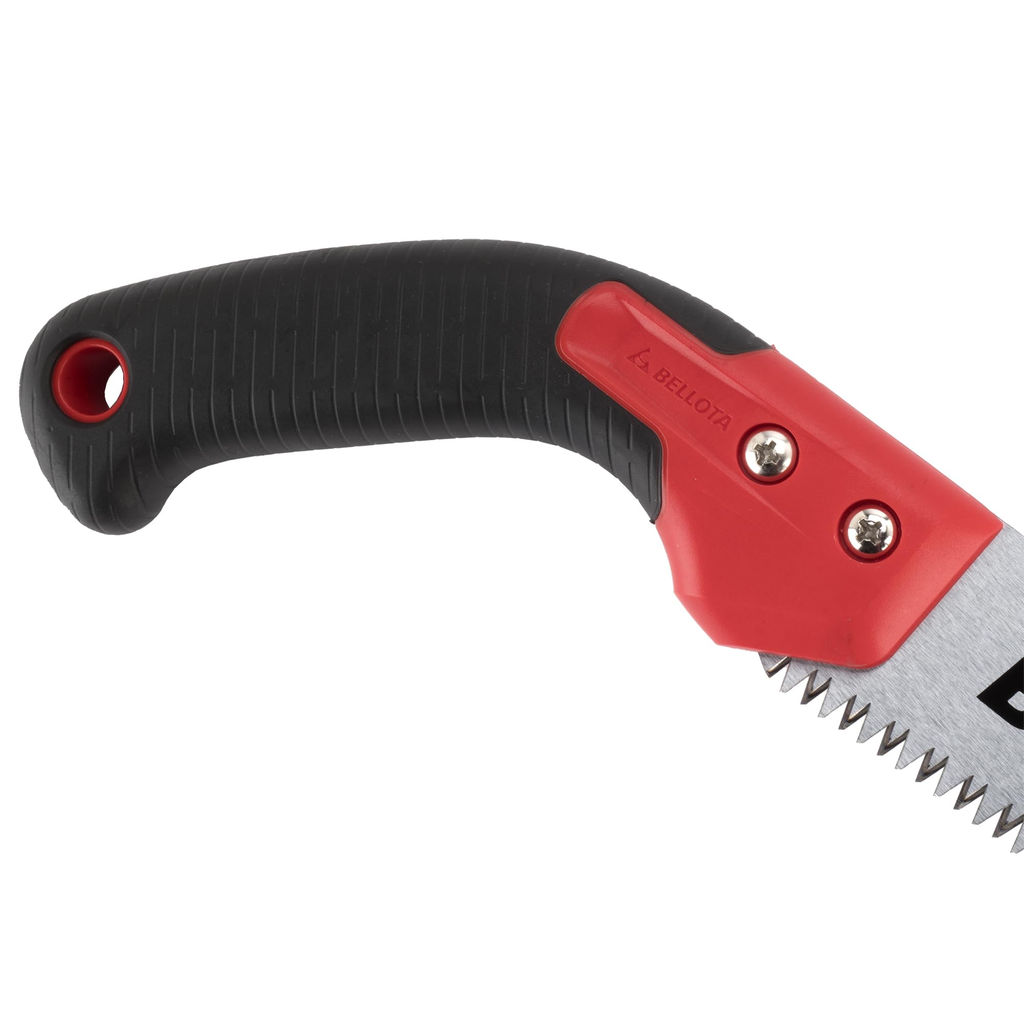 Bellota 454BIMR13 - Serrucho de poda Guepardo con hoja curva de 13", dentado japonés y mango de bimaterial recto. Incluye funda
