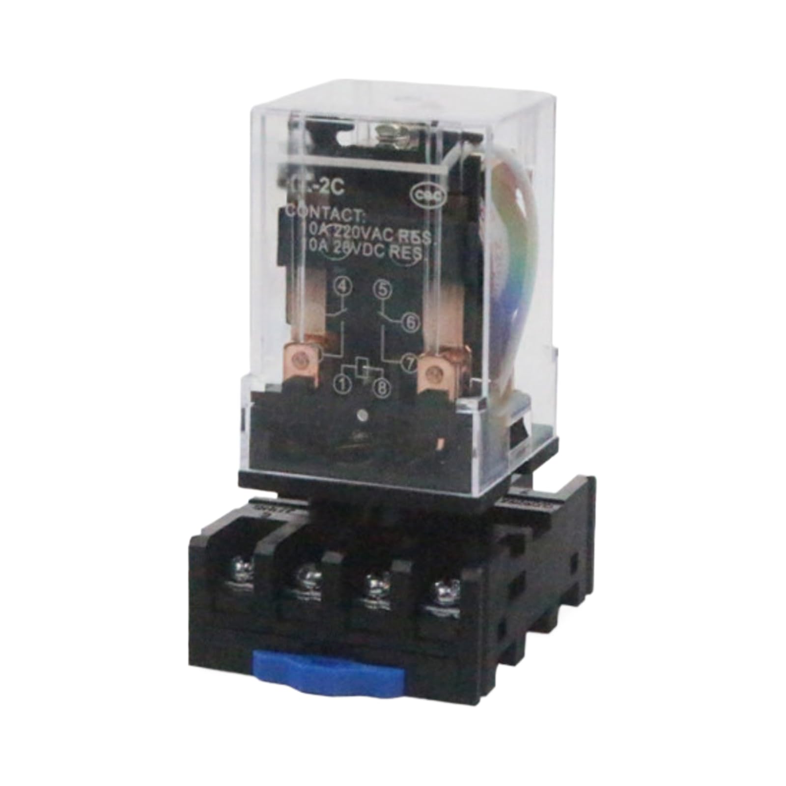 Relais à broches AC220V 24V résout les pannes de commutation électrique 2C - 2
