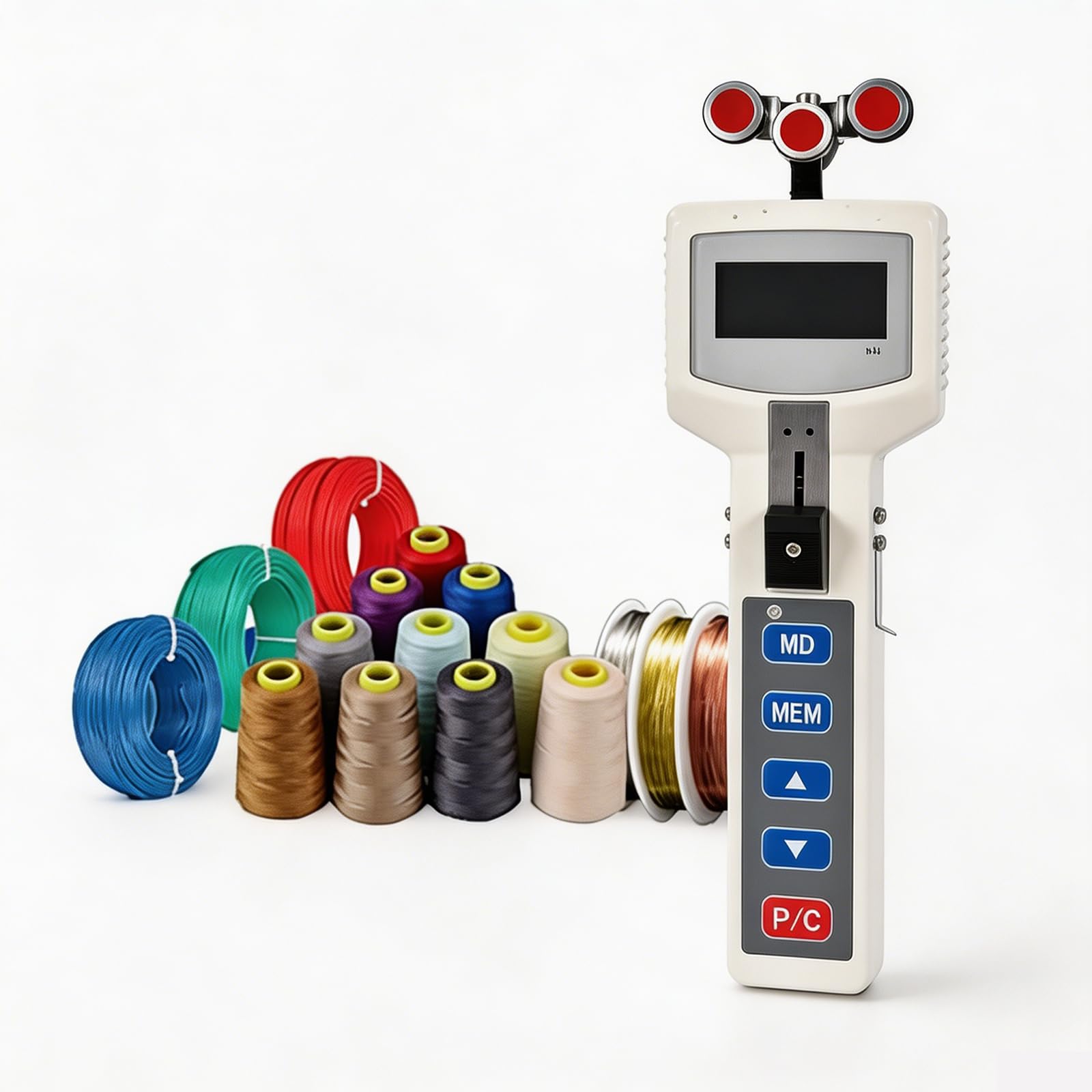 YXYLJOZ Portable Handheld Wire Tension Meter - Real-Time, Hold & Peak Modes for Testing Cables, Optical Fibers, and Metal Wires - Up to 5000cN Capacity (5000cN)