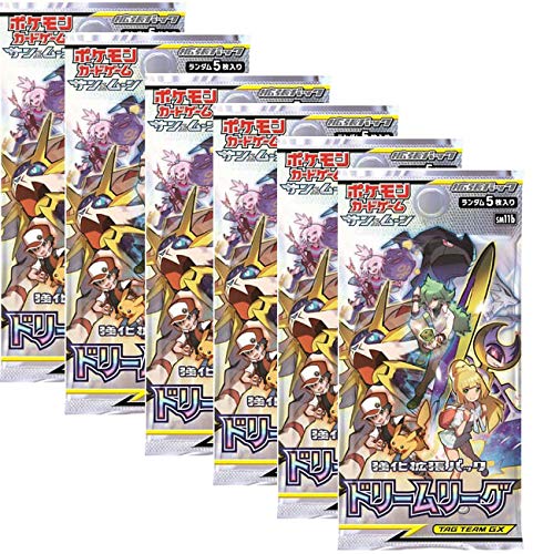 6 Packs Set] Pokemon Card Game Sun & Moon Dream League : Amazon.sg: Toys