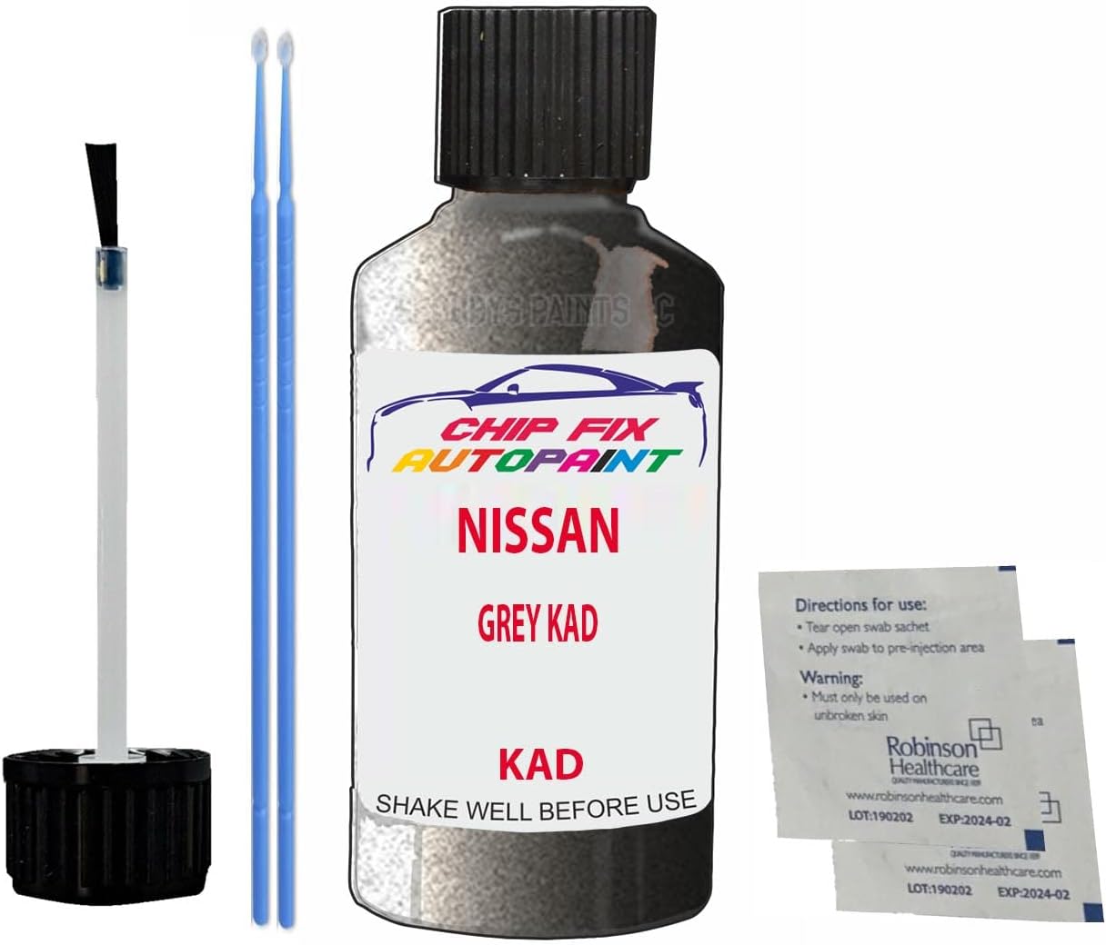 Touch Up Paint For Nissan Patrol Grey Kad Kad 2007-2022 30Ml Bottle Brush Scratch Stone Chip Repair Pen