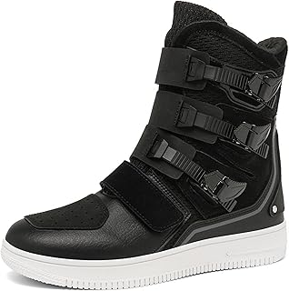 Botas unissex de cano alto para motocicleta, botas de couro de microfibra à prova d'água para bicicleta suja, sapatos para andar de motocicleta, botas de motocross, presentes para motociclistas (Colo