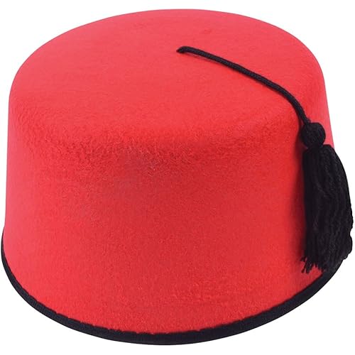 Bristol Novelty BH178 Fez Felt Hat, Red, One Size