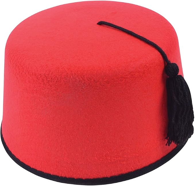 Bristol Novelty- Fez-Cappello in Feltro, Colore Rosso, Taglia Unica, BH178  : Amazon.it: Abbigliamento