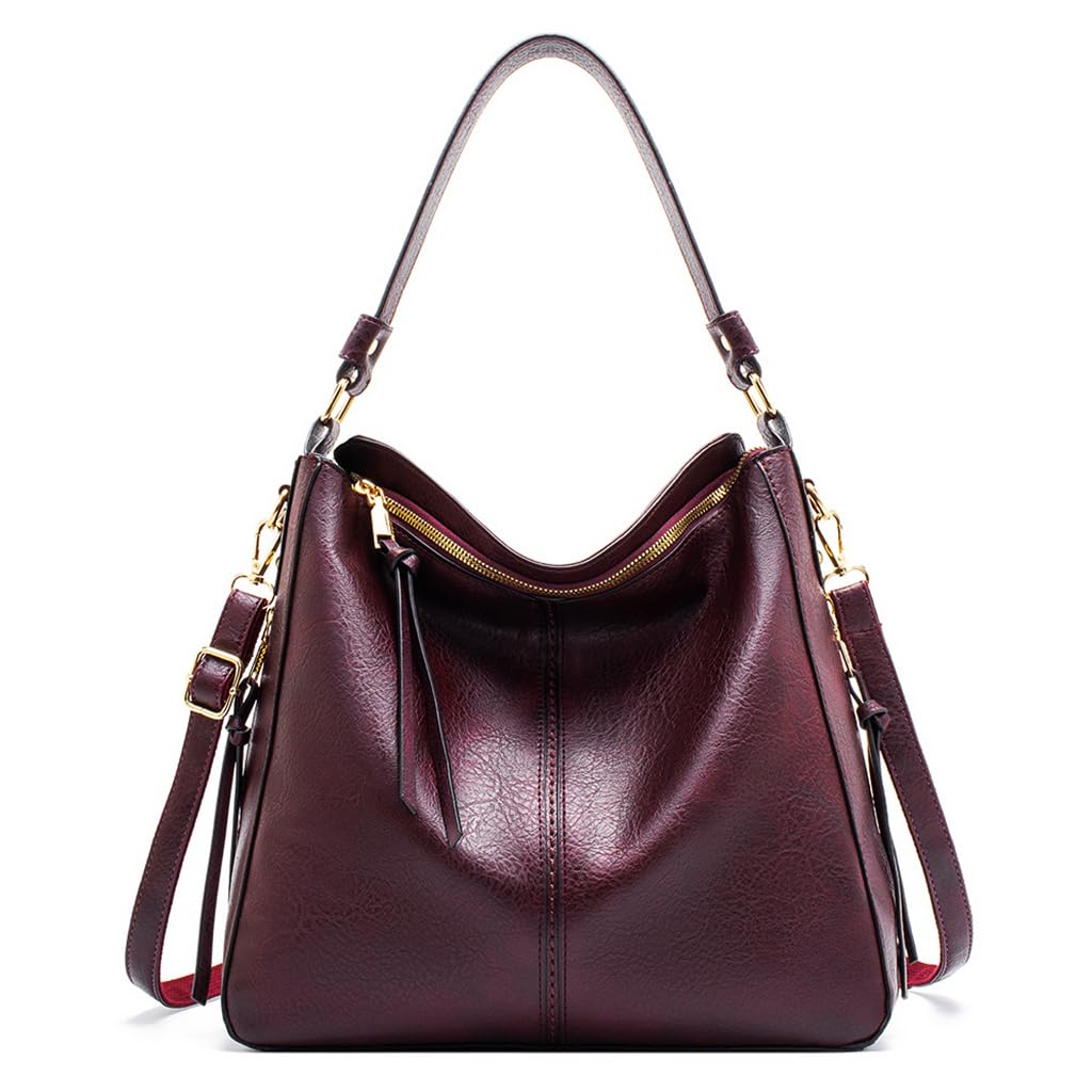 Zibuyu� Tote Handbag for Women, Girls Stylish Fashion Faux Leather Tote Shoulder Bag Classic Solid Color Shoulder Tote Bag for Women & Girls Crossbody Bags for Girls & Women Gift - 1