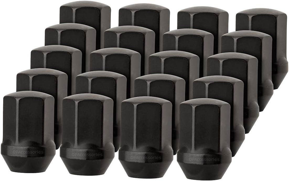 DPAccessories 20 Black 9/16-18 Lug Nuts for Chrysler Dodge Mitsubishi RAM 6036433AA 611-204 LCB3D3HEOBK04020