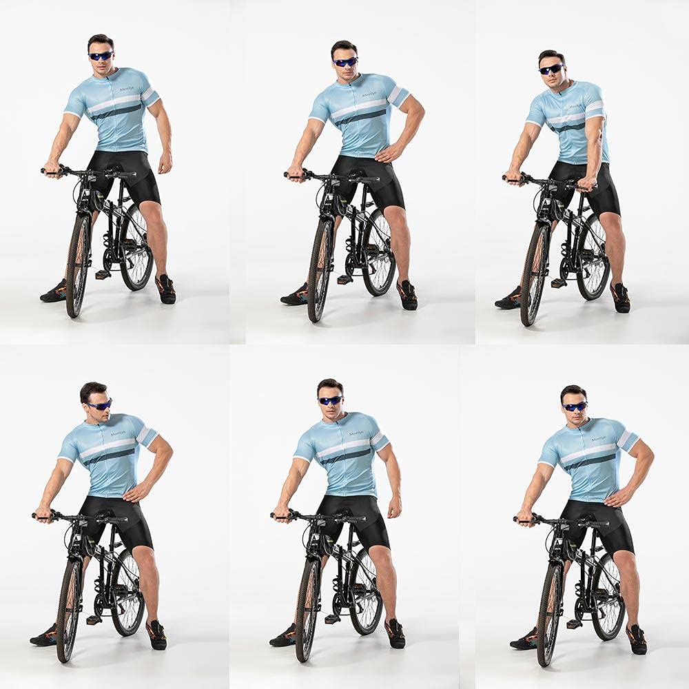 Hombres Jersey + Pantalones Cortos Mangas Cortas de Ciclismo Ropa Maillot Transpirable para Deportes al Aire Libre Ciclo Bicicleta