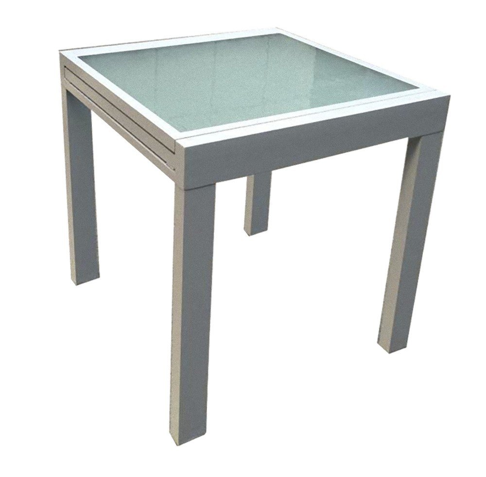 Garden Pleasure Stół rozkładany 90/180 x 90 cm, do ogrodu, na taras, aluminium, stół do jadalni