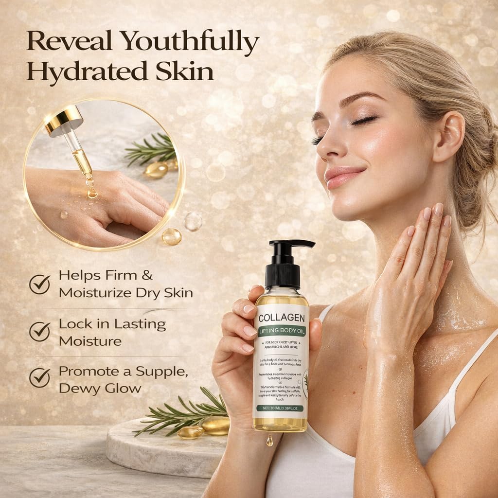 Orelvique Collagen Face & Body Oil with Rosemary and Vitamin E, 100ml