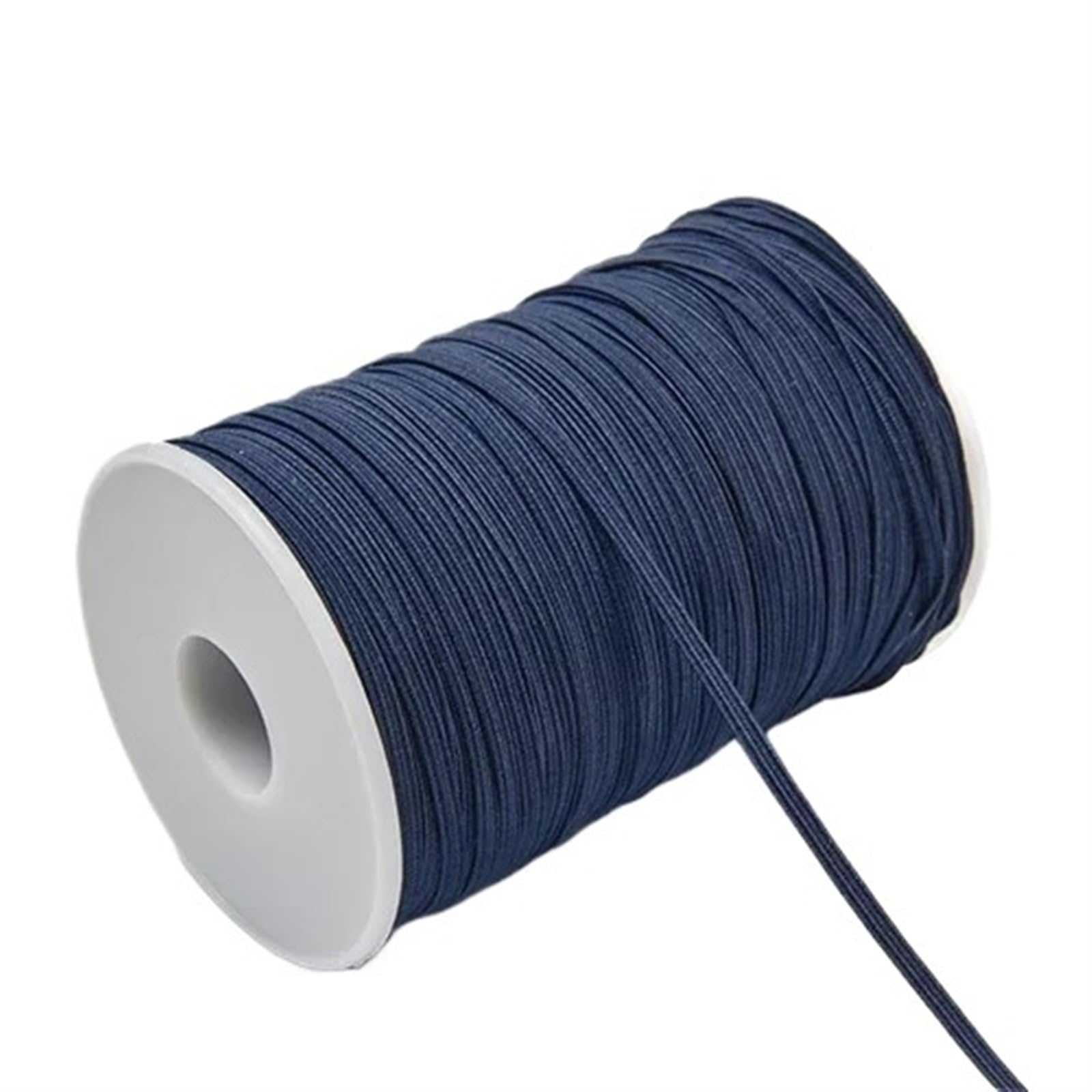 Płaska opaska elastyczna, 3mm 6mm kolorowa gumka do szycia elastyczna wstążka elastyczna opaska ze spandeksu wykończenia tkaniny do szycia DIY dodatki krawieckie elastyczne do szycia(Dark Blue,6mm 100