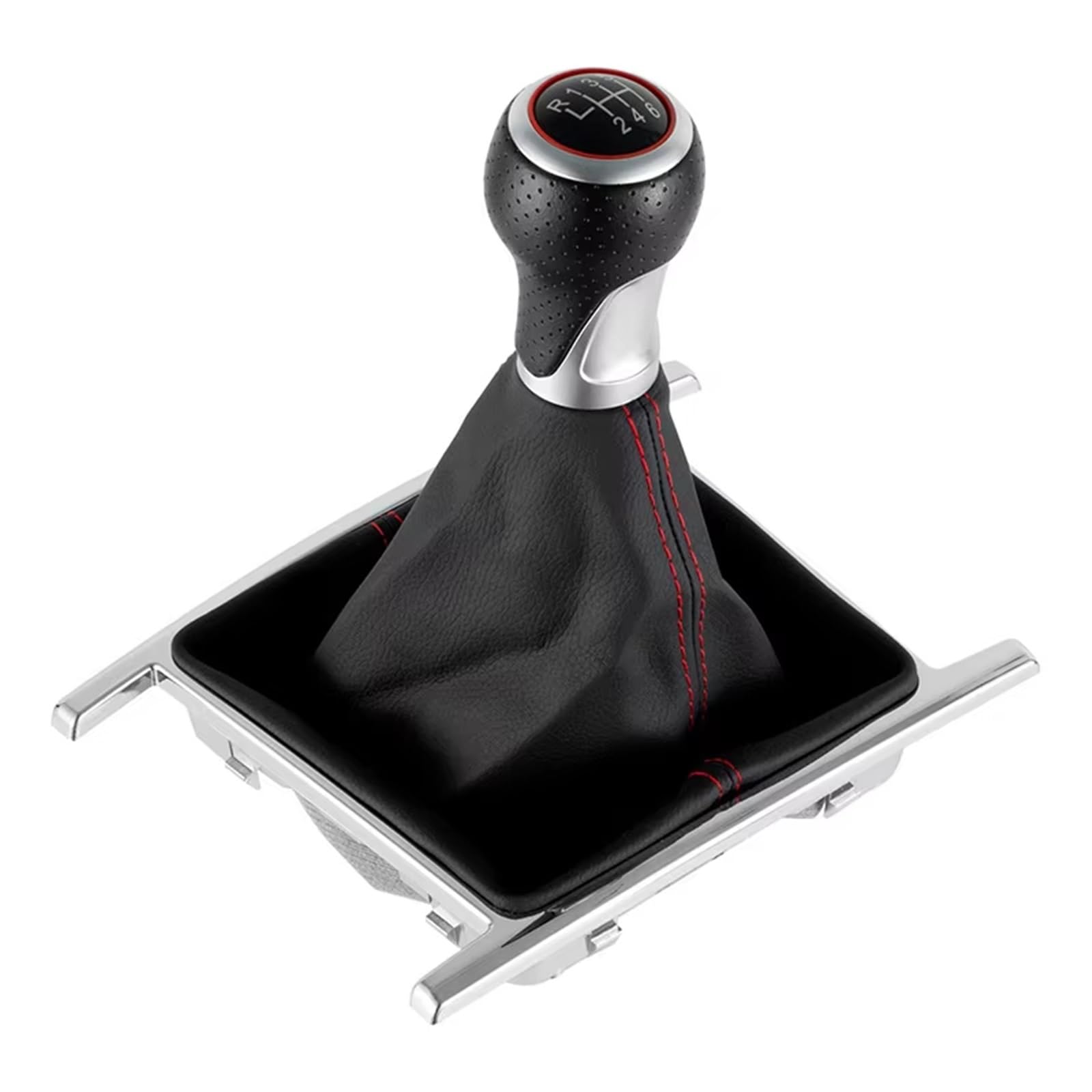 SCZMBLTLNV Car Gear Stick Knob Car Styling Gear Shift Knob Lever Shifter Handball with Leather Boot Collar Case Cover for Amarok 2014-2022