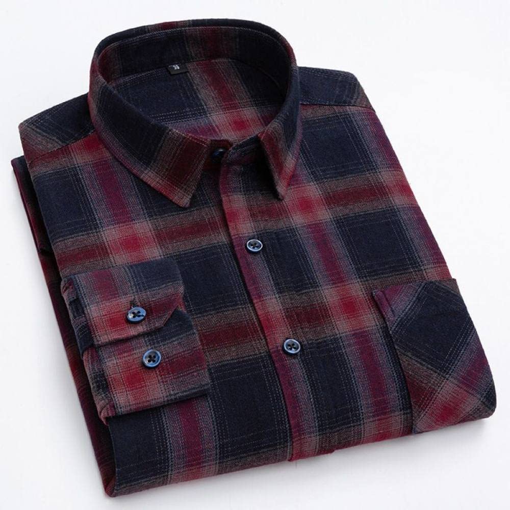 Camicia In Cotone A Maniche Lunghe Da Uomo,Camicia Casual Da Uomo A Manica Lunga, Camicia Da Uomo In Flanella Scozzese Casual A Manica Lunga Camicia In Cotone Spazzolato Camicia Casual Da Uomo Camic