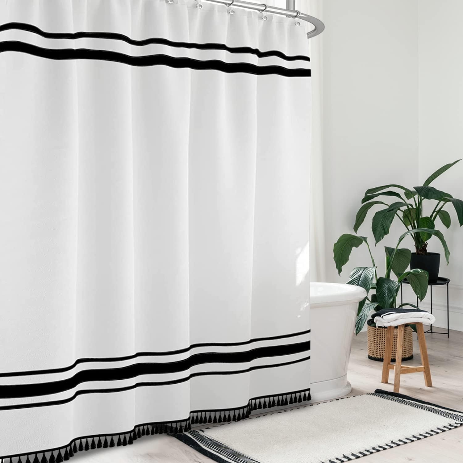 Icegrey Cortina De Ducha Plegable Magnética Impermeable Con Ganchos