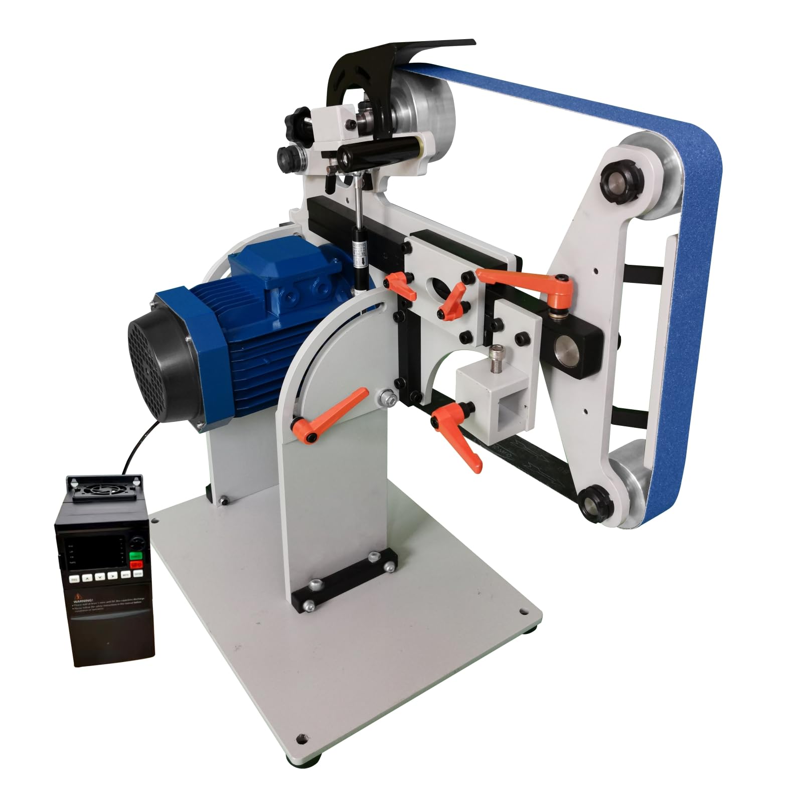 JLD 2 * 72 Bandschleifmaschine， with 2.2KW VFDvariabler Geschwindigkeit, three sets of grinding heads, 1500 W Messerschärfer mit 3 Schleifformen und 3 Schleifbändern für die Metallbearbeitung