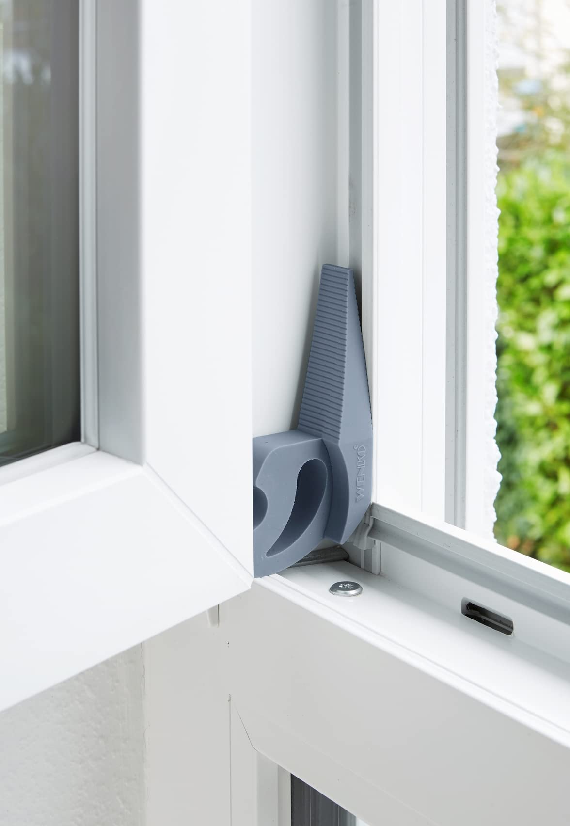 Wenko Multi-STOP fermaporta blu-grigio - Salvadita, TPR, 11.8 x 7.7 x 2.5 cm, Blu