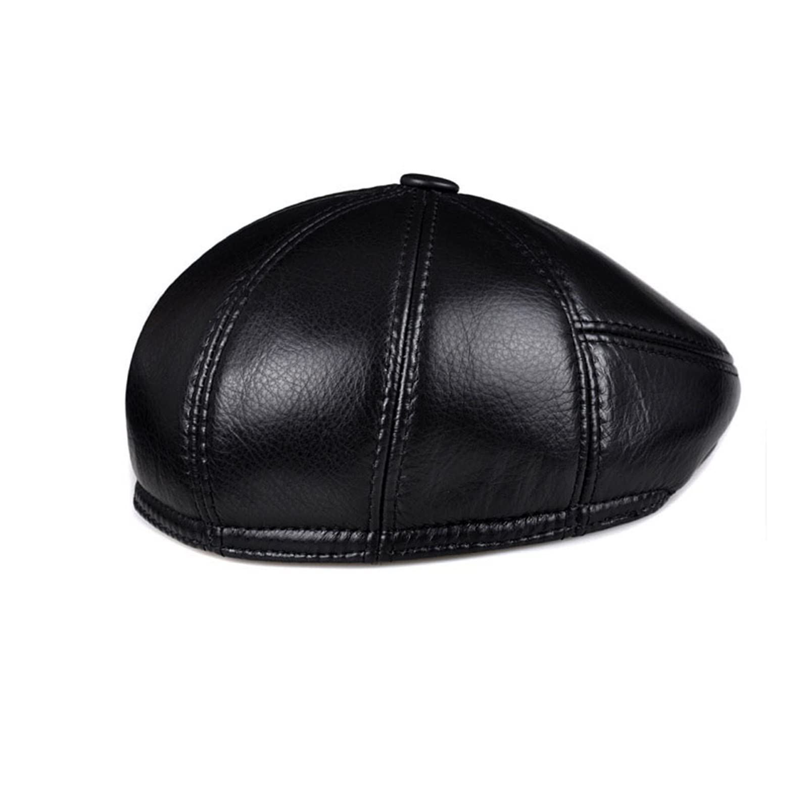 Prawdziwej skóry Mężczyźni Berets Cap Hat Moda męska prawdziwa skóra baseballowa czapki zimowe ciepłe kapelusze