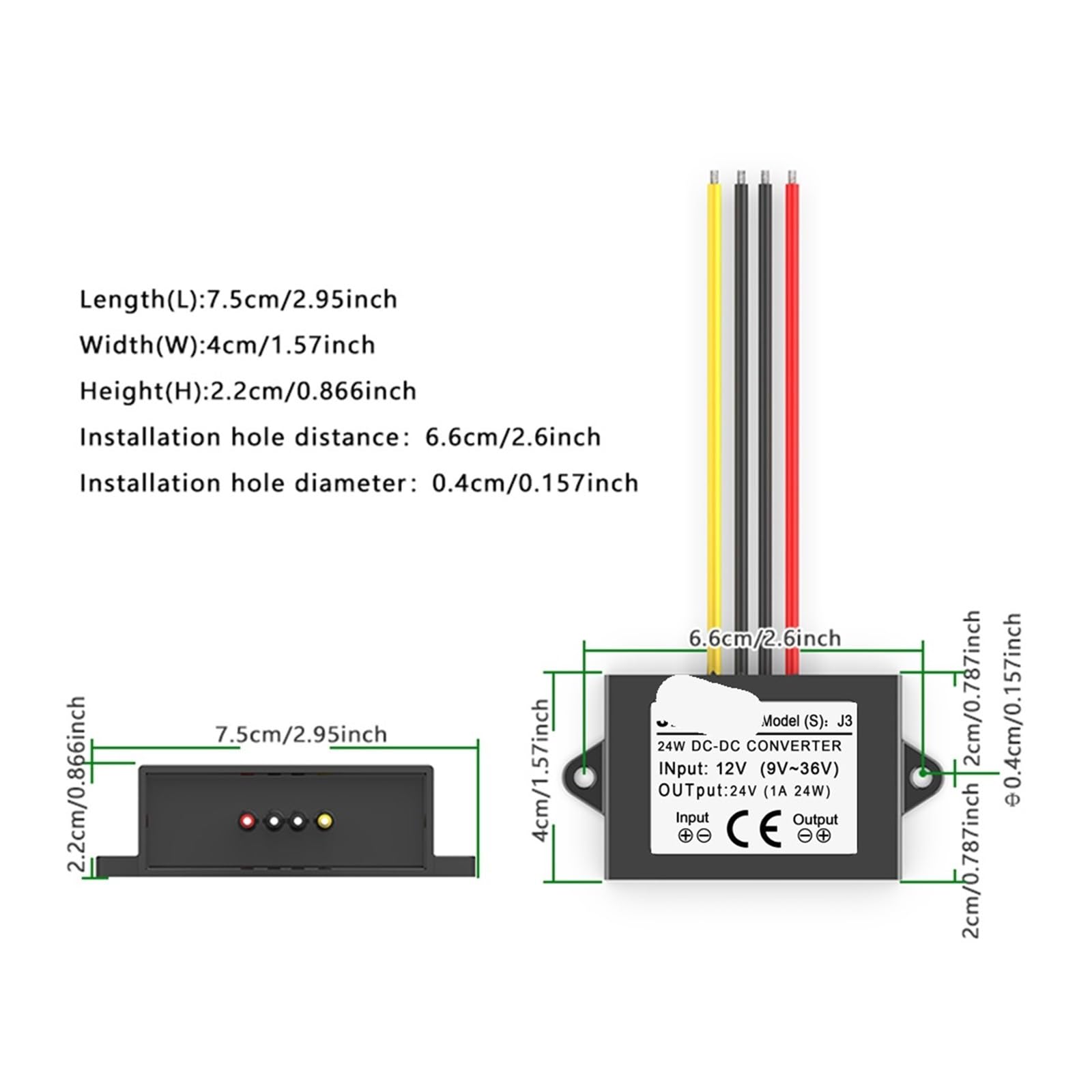 12V to 24V DC-DC Regulator Module Converter (9V~36V Input, 2A Output), Regulator Voltage Power Converter