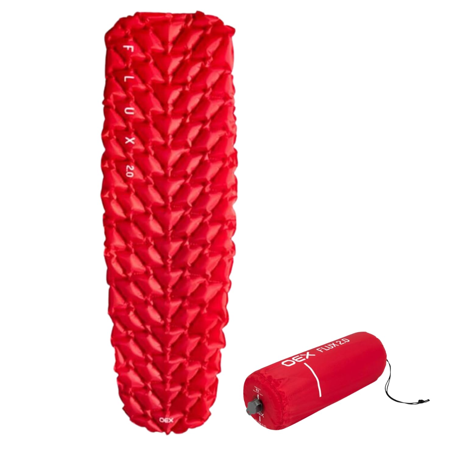 OEX Flux 2.0 Lightweight Inflatable Sleeping Mat With Drawstring Pump Bag for Camping, Hiking, Backpacking and Wild Camping