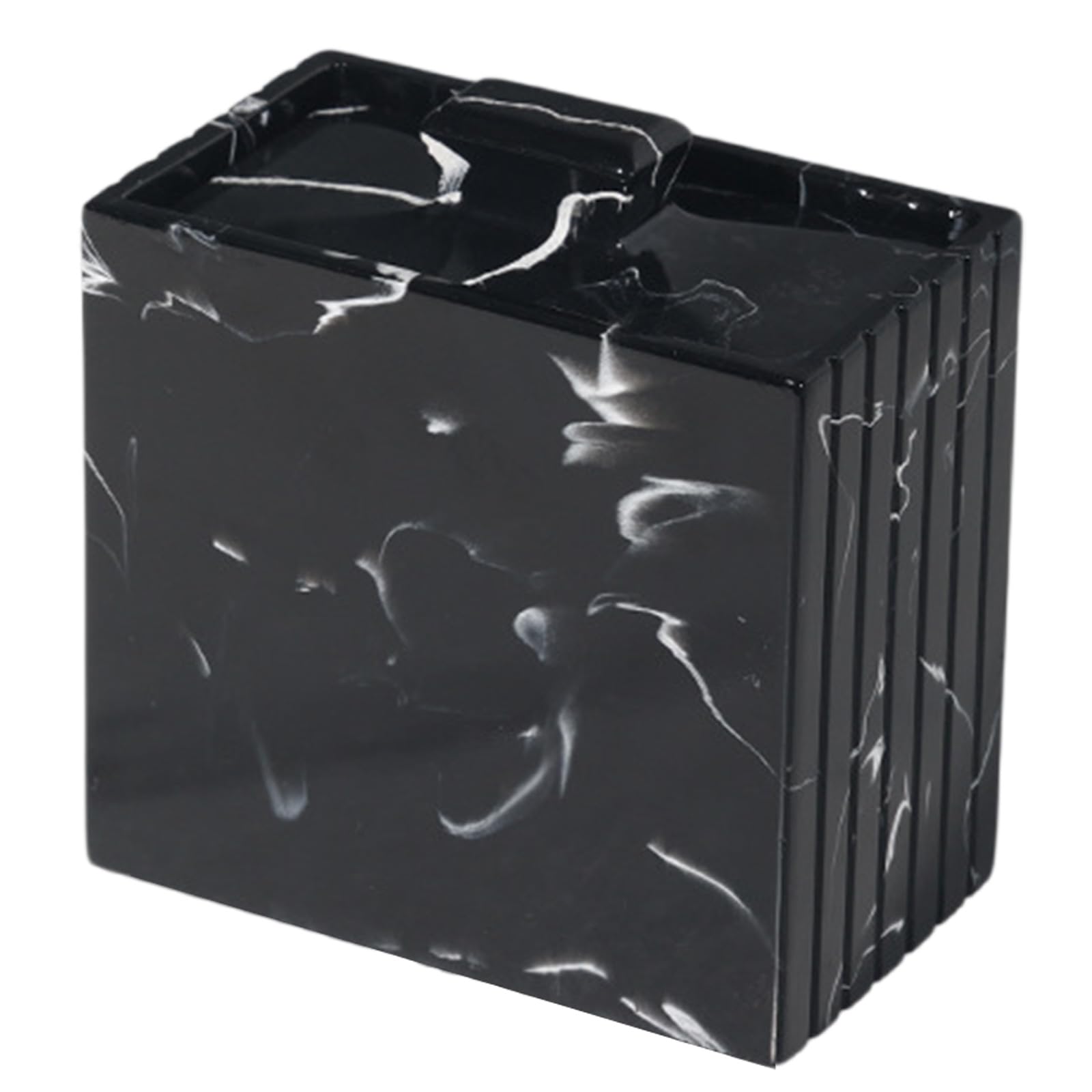 Buxuaaaa Marble Pattern Toothpick Dispenser and Cotton Swab Holder for Commercial Dining Area Dustproof Tabletop Solution Hotel Restaurant Desktop Storage Container