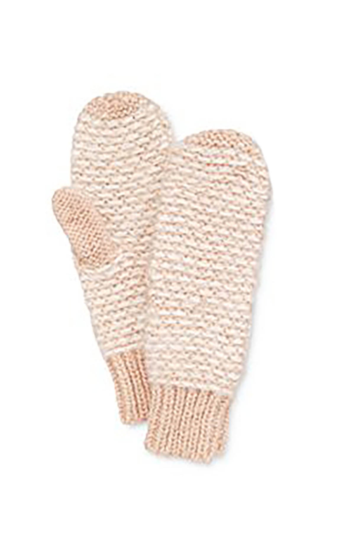Inc International Concepts Skip Stitch Mittens Cream