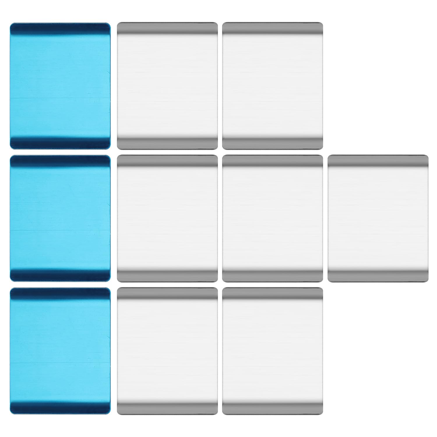 10pcs Under Cabinet Light Magnetic Strip, Replacement Magnetic Strips Lights Under Cabinet Lights Magnet Metal Sticky Stickers for Cabinet Lights Parking Number Plate