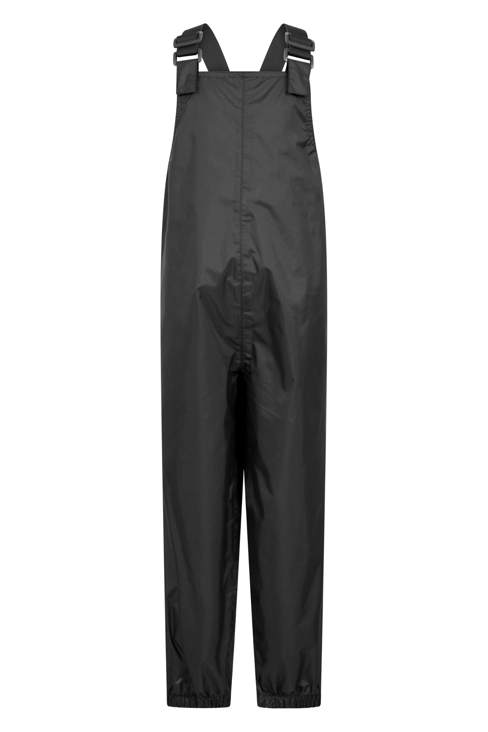 Mountain Warehouse Pakka Kids Waterproof Dungarees - Overtrousers with Taped Seams & Packaway Bag, Boys & Girls - Autumn Winter Wet Weather, Walking, Outdoors & Camping Black Kids Size 2-3 Years