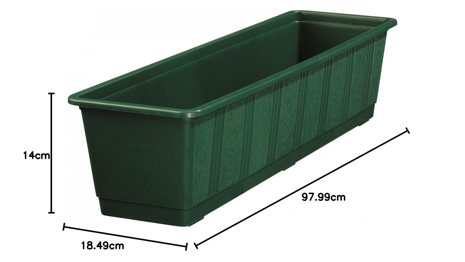Lippert 803 100 11 Blumenkasten "Standard" 100 x 17,5 cm n aus Kunststoff  dunkelgrn : Amazon.de: Garten