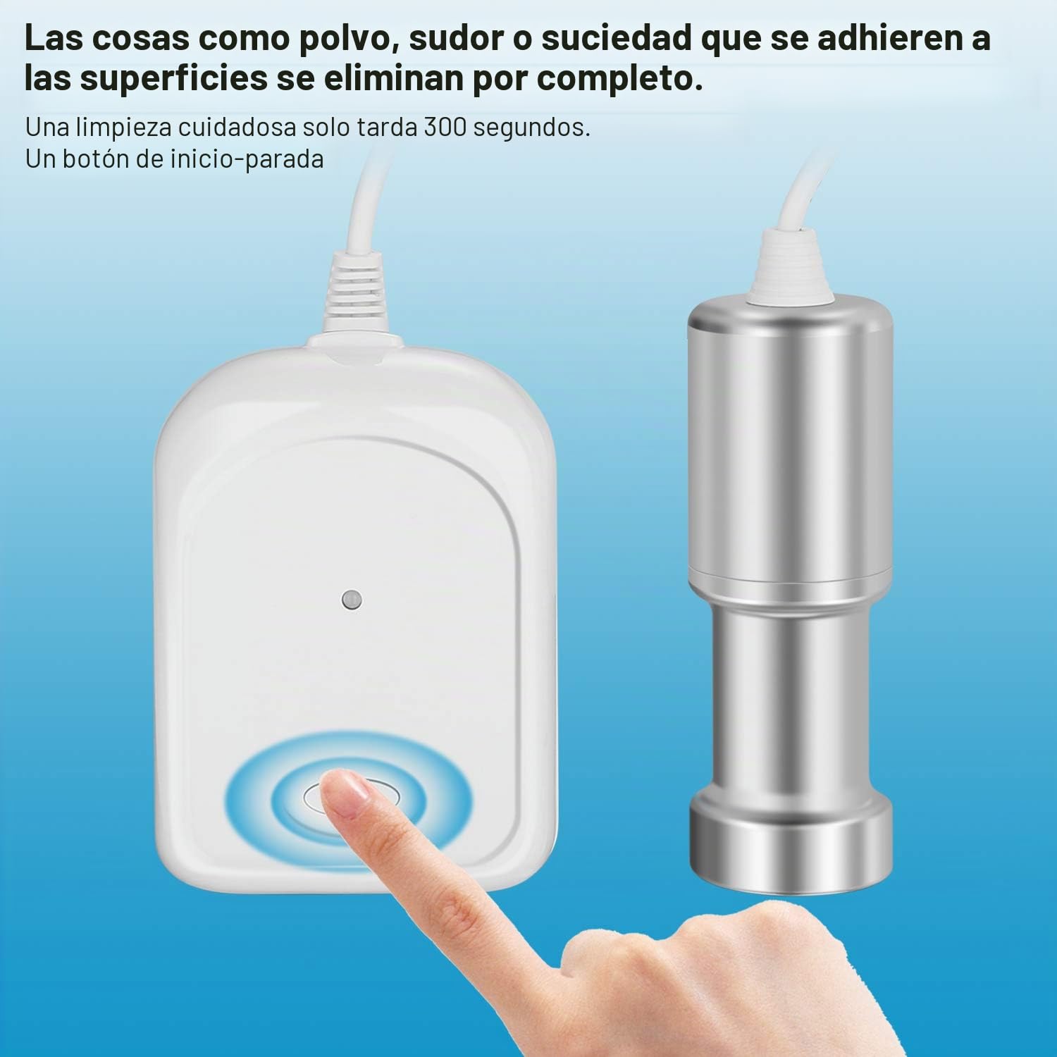Limpiador ultrasónico portátil, BlumWay Mini limpiador por ultrasonidos en diseño de dos en uno, ideal para verduras y frutas, joyas, vasos, juguetes y ropa, etc.