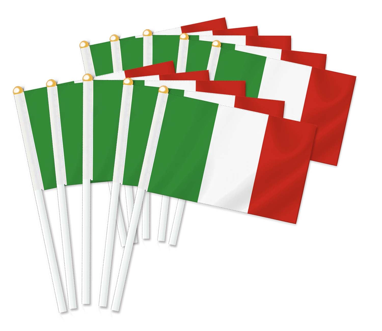 25 PCS Italy Handheld Flag,Italian Decor Hand Held Flags,Decoration Banner — image 1