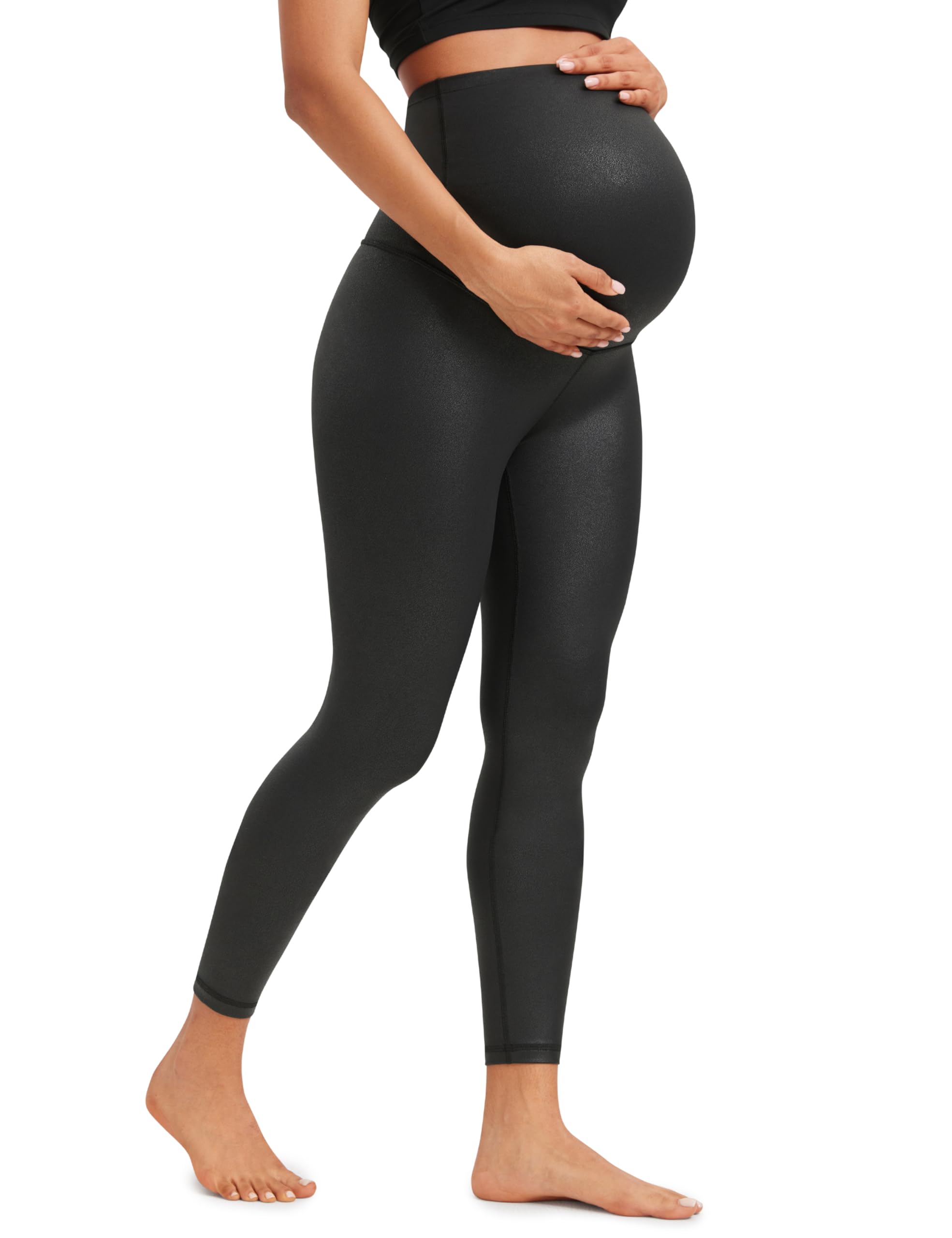CRZ YOGA Women's Butterluxe 25" Maternity Leggings - Over Bump Workout Leggings Pregnancy Soft Belly Support Yoga Pants — view 20