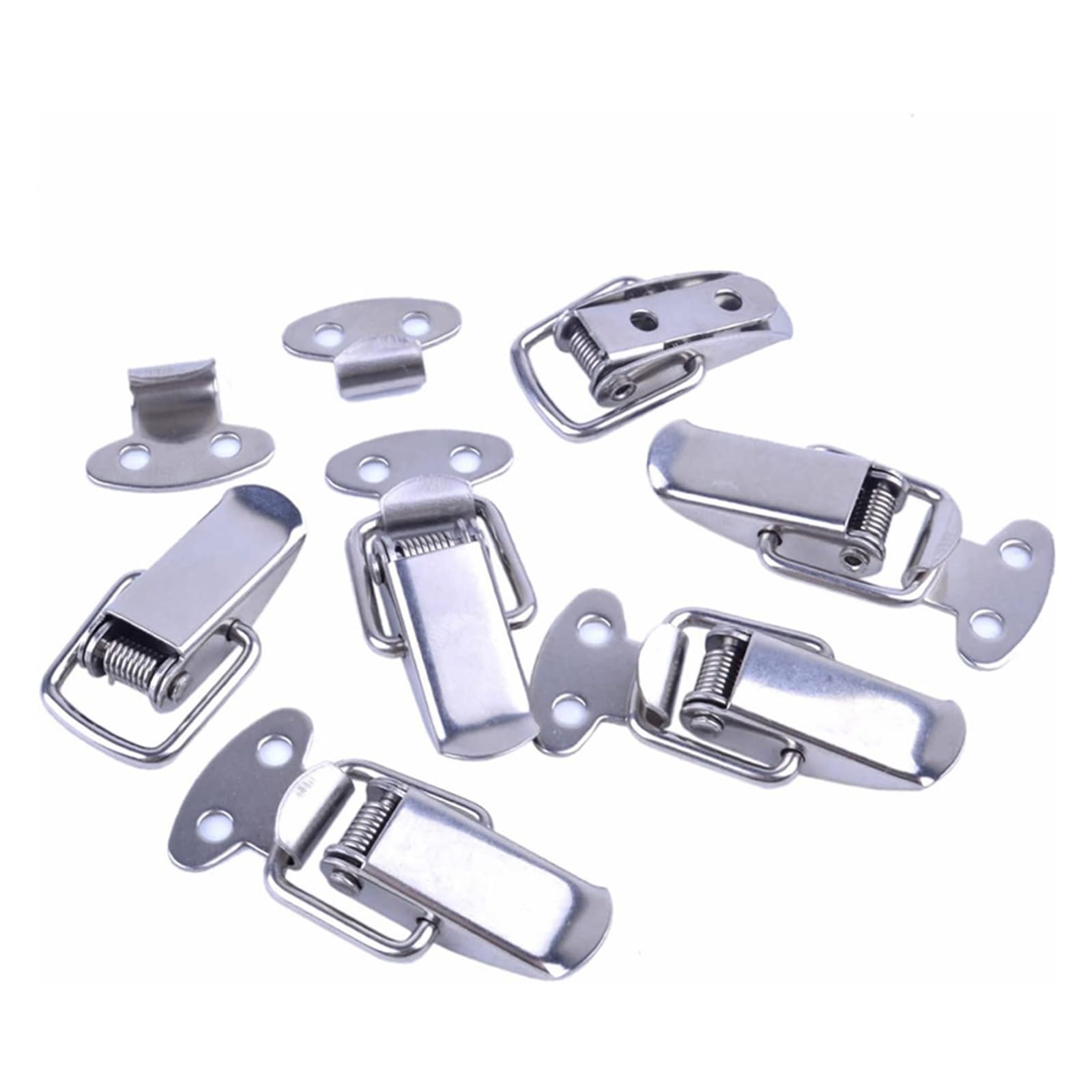 10 STKS Mini Toggle Vergrendelingen Lente Geladen Klem Doos Klink Vangst Toggle Tension Lock Hendel Sluiting Sluitingen Krat Lock snap Lock (Color : 5PCS
