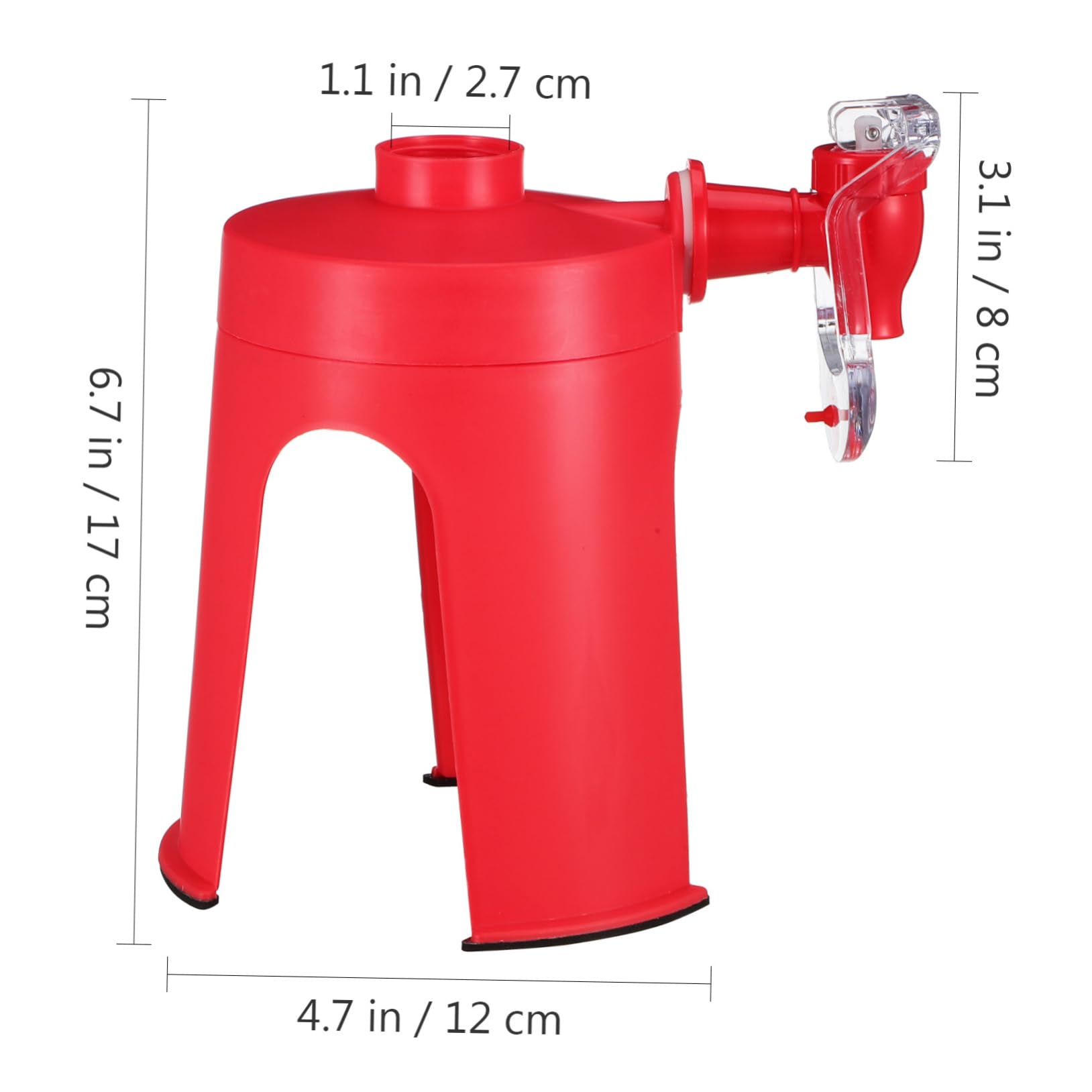 LALADEFIEE Creative Soda Dispenser Stand Desktop Drink Dispenser with Faucet for Easy Beverage Control Red Food Grade for Carbonated Drinks and Smooth Surfaces