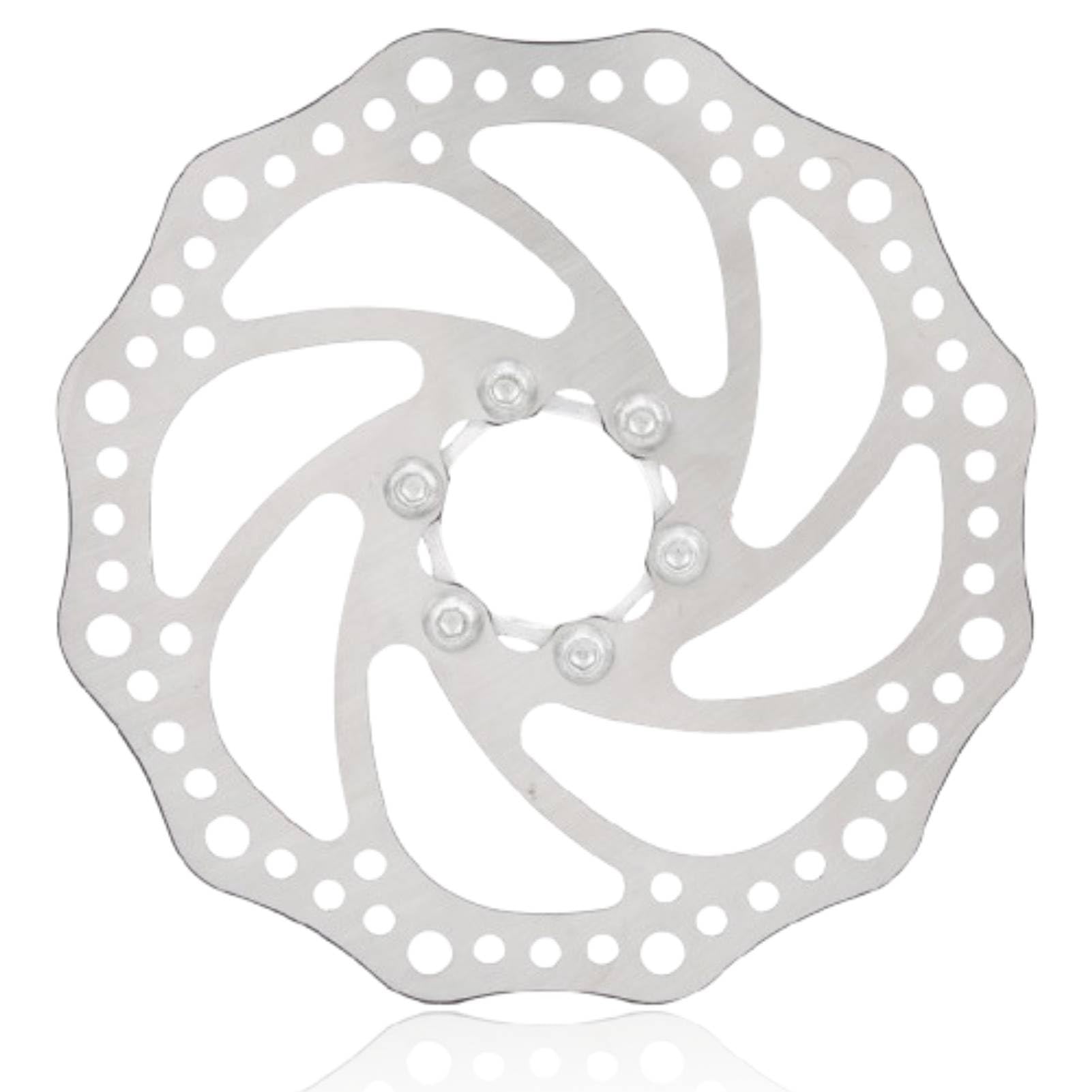 equlup Bike Disc Brake, 160mm/6.3in Disc Brake Rotor Alloy Steel Threaded Hubs Bicycle Rotor Flange Adapter Accessories for Road Bike, Mountain Bike