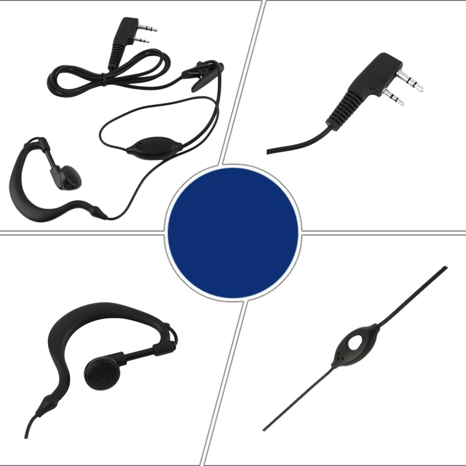 Auricolare Cablato Per Radio Baofeng - Compatibile Con UV-5R, BF-888S, E Altri Modelli, 2 Pezzi