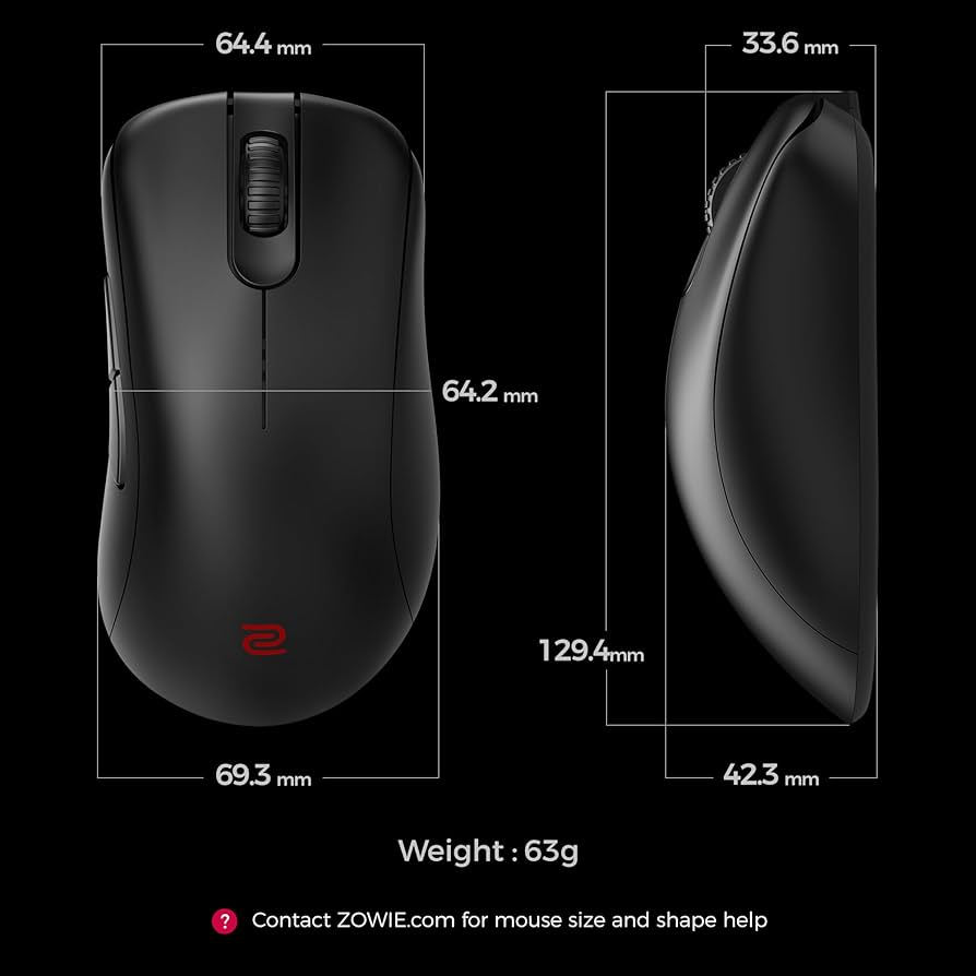 BenQ Zowie EC1-DW 4K Wireless Mouse for Esports, ​Sports
