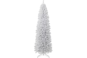 Enchanting Snow-Kissed White Pencil Christmas Tree
