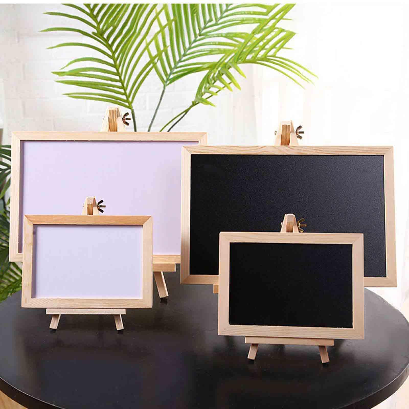 Pizarra Blanca Pequeña Pizarra Magnetica Pizarras Blancas De Rotulador Magnética Whiteboard Borrable White Board Con Soporte Tablero De Escritura De Doble Cara Magnético (Black,30X40CM)