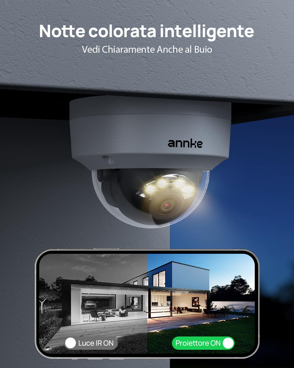 ANNKE Kit di sorveglianza cablata, 4K 16CH PoE con audio e telecamera IP 8X 8MP PoE impermeabile IP67, Resistente agli atti vandalici IK10, 4TB per registrazioni interne 24/7, visione notturna 30M
