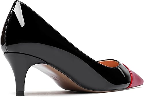 Miniatura 5 de WAYDERNS Zapatos de vestir de tacón bajo para mujer, con puntera puntiaguda, para oficina, trabajo, 2 pulgadas