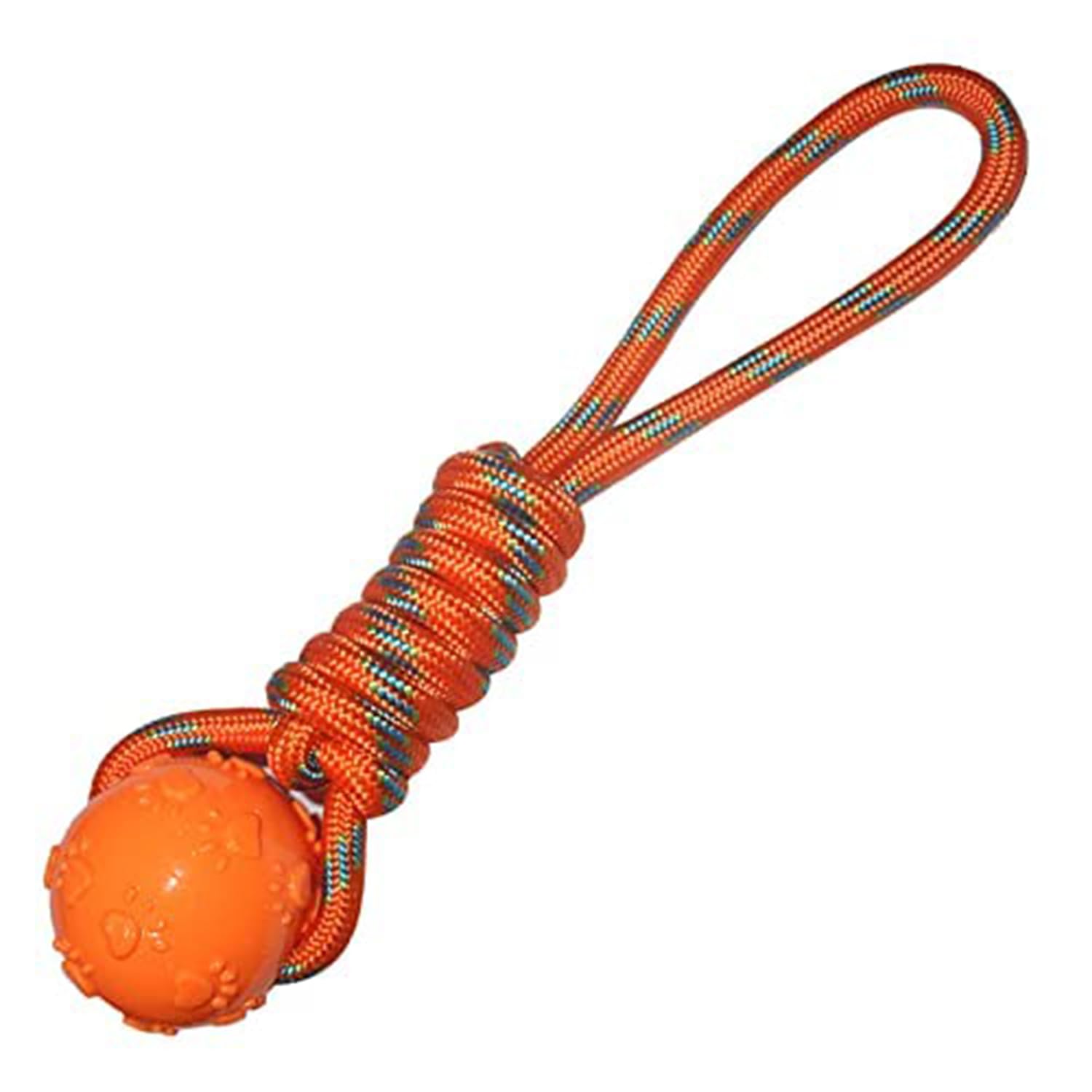 cature Care by Nature Dog Tpr Rubber Paw Print Ball With Nylon Knot Rope Toy For Puppy&Small Breed-Dog Interactive Ball For Training,Dog Toy For Fetch,Catch,Tough Rope Toy,Throw&Tug War(Orange) (B0C7RDJG59) Amazon Price History, Amazon Price Tracker