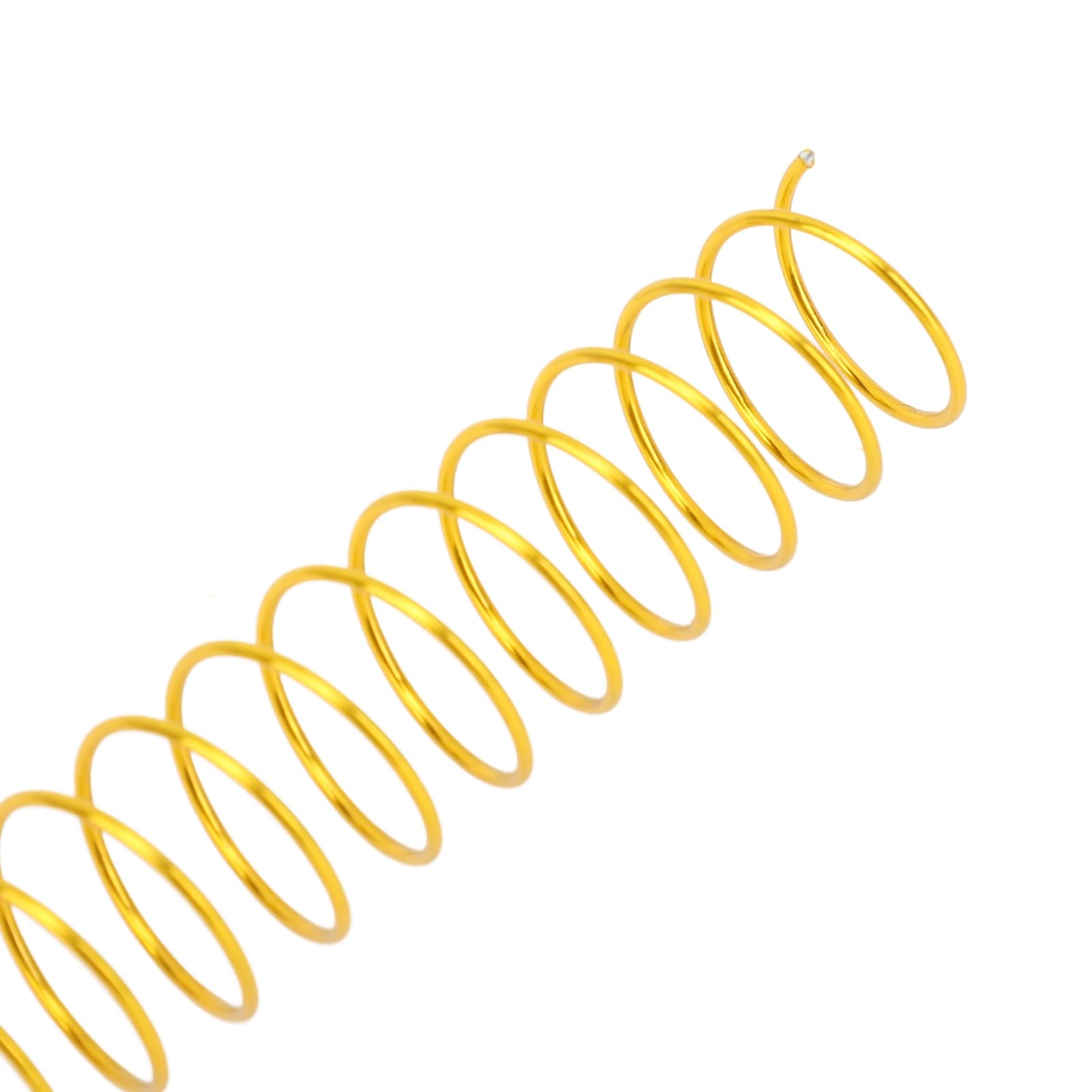 Cocoarm Bobine per Rilegatura a Spirale da 100 Pezzi, Ferro con Rapporto 4:1, capacità di 115 Fogli per Carta A4 e Rilegatura di Documenti (GOLD)
