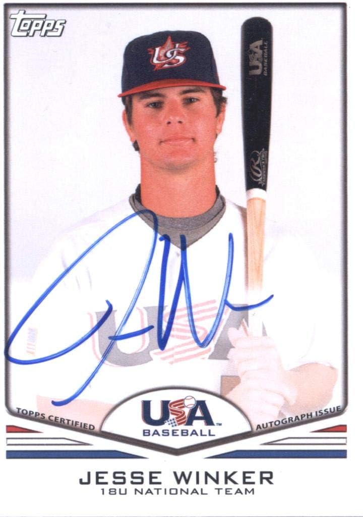 2011 Topps USA Baseball Autographs #USA-A70 Jesse Winker Baseball Card NM-MT