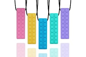 5 Pack Chewy Sensory Necklaces for Kids and Adults