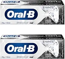 Kit Com 2 Creme Dental 3d White Mineral Clean 70g Ação Clareadora | Com Carvão De Bambu