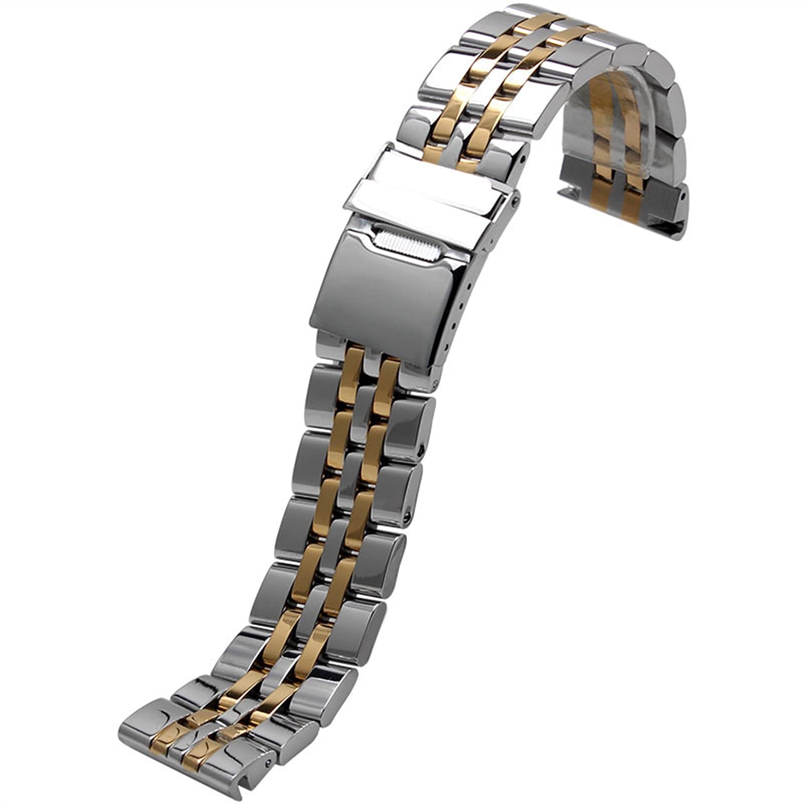 Uhrenarmband aus 316L-Edelstahl, massives Metallarmband für Herrenuhr mit Schnellverschluss, 22 mm, 24 mm